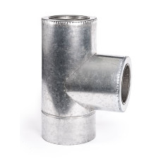 Тройник с термоизоляцией нерж/оцинк AISI 304 87° 0,8 мм ф300/360